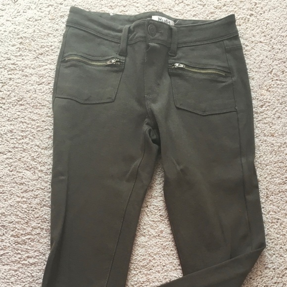 Mudd Other - Mudd army green pants - stretch w/ zippers